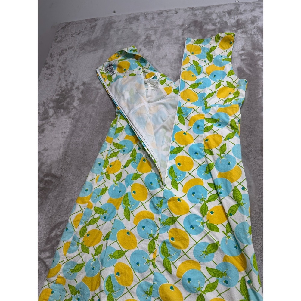 Lilly Pulitzer Womens Dress Size 6 Multicolor Floral Sleeveless Lemons Lined EUC - Picture 9 of 9